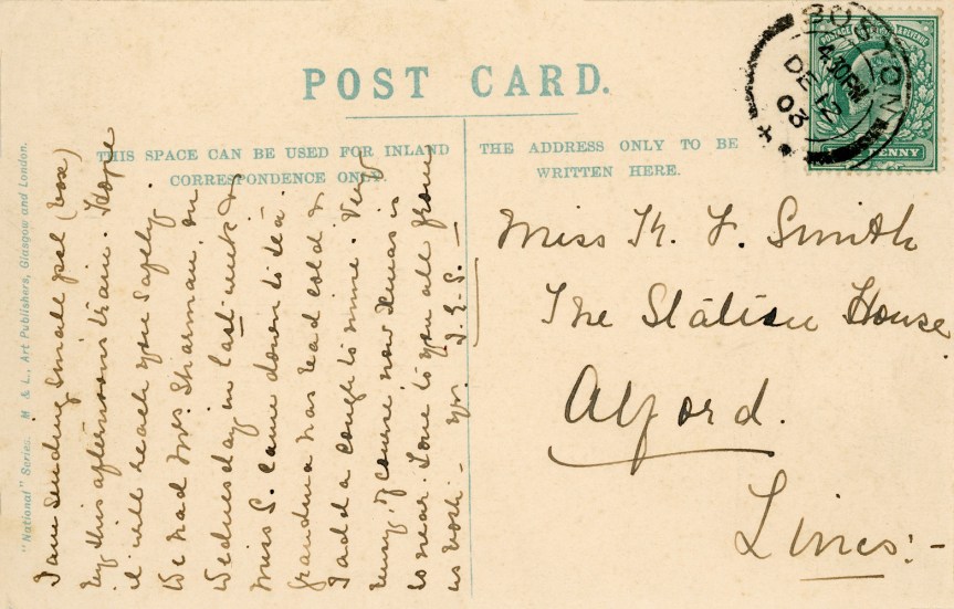 Vintage Post Card : When Father Says Turn