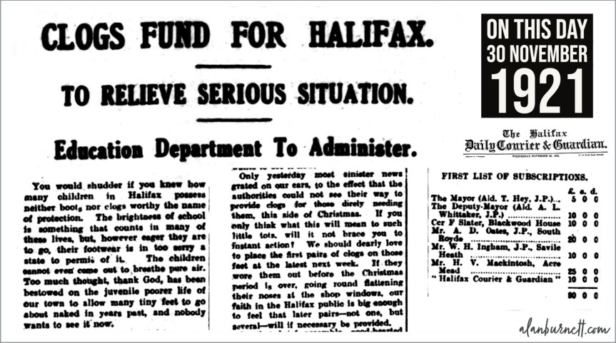 On This Day : Clogs Fund For&nbsp;Halifax