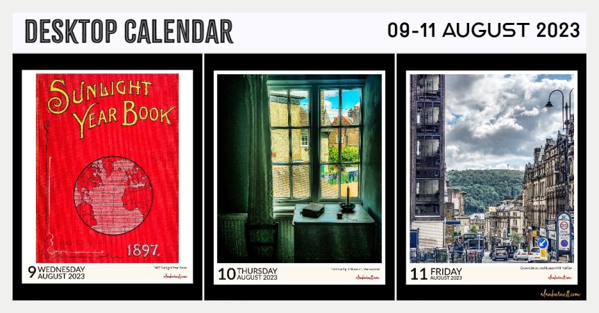 Desktop Calendar : 9-11 August&nbsp;2023